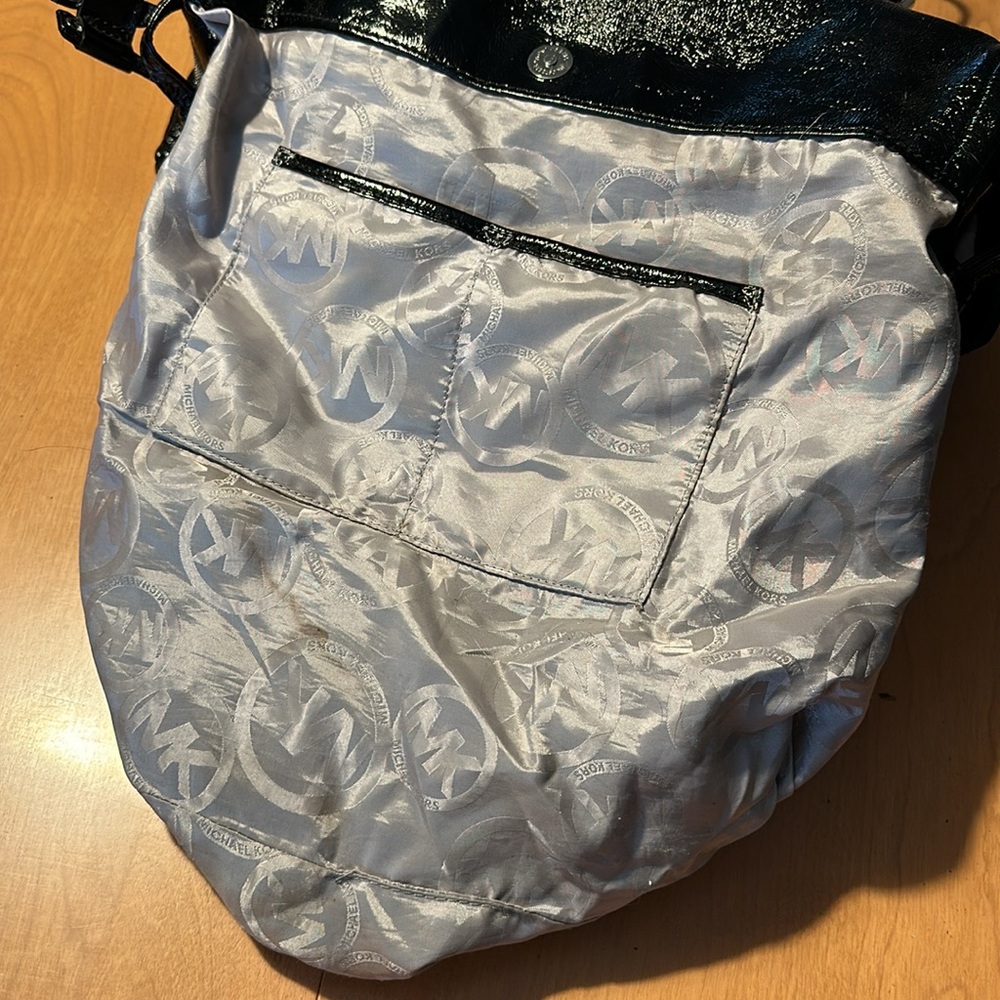 Michael Kors Black Patent Leather Satchel - Picture 7 of 16